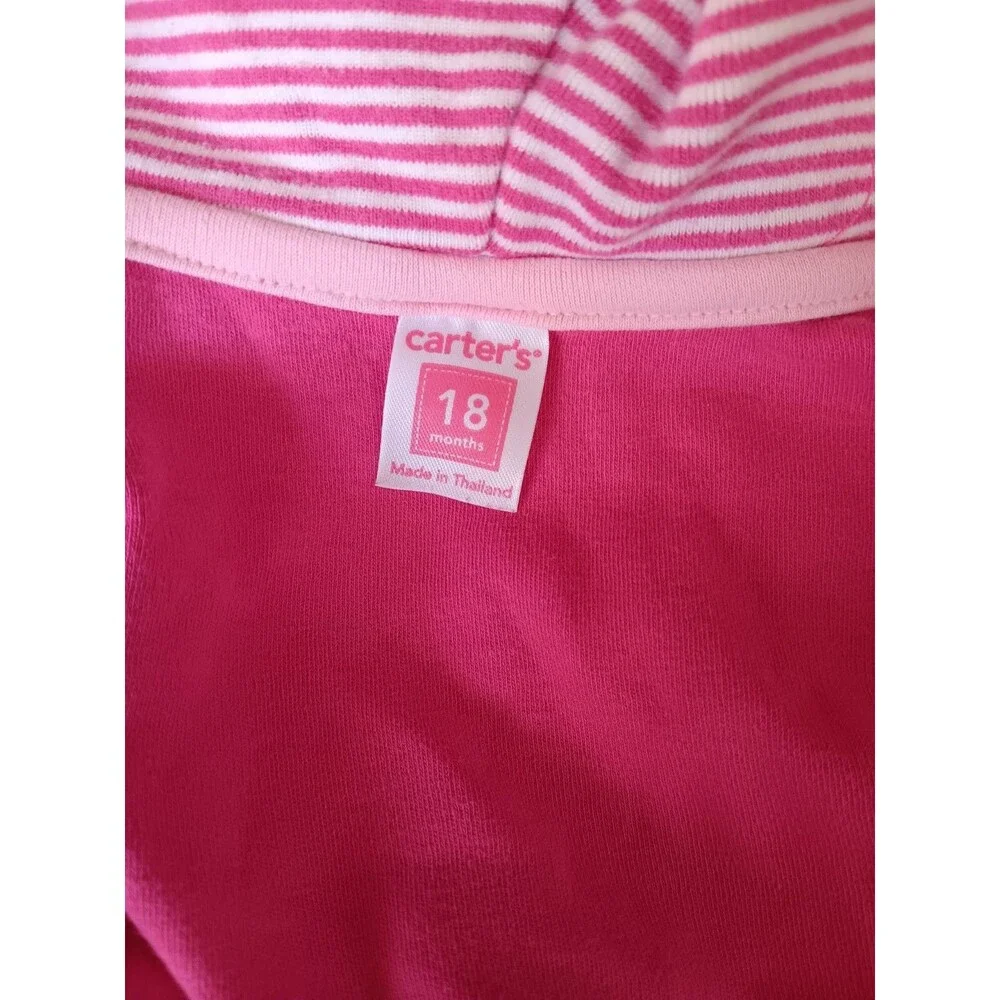 Jacket 18 months Carters Sportswear hoodie sweater zip Pink Panda